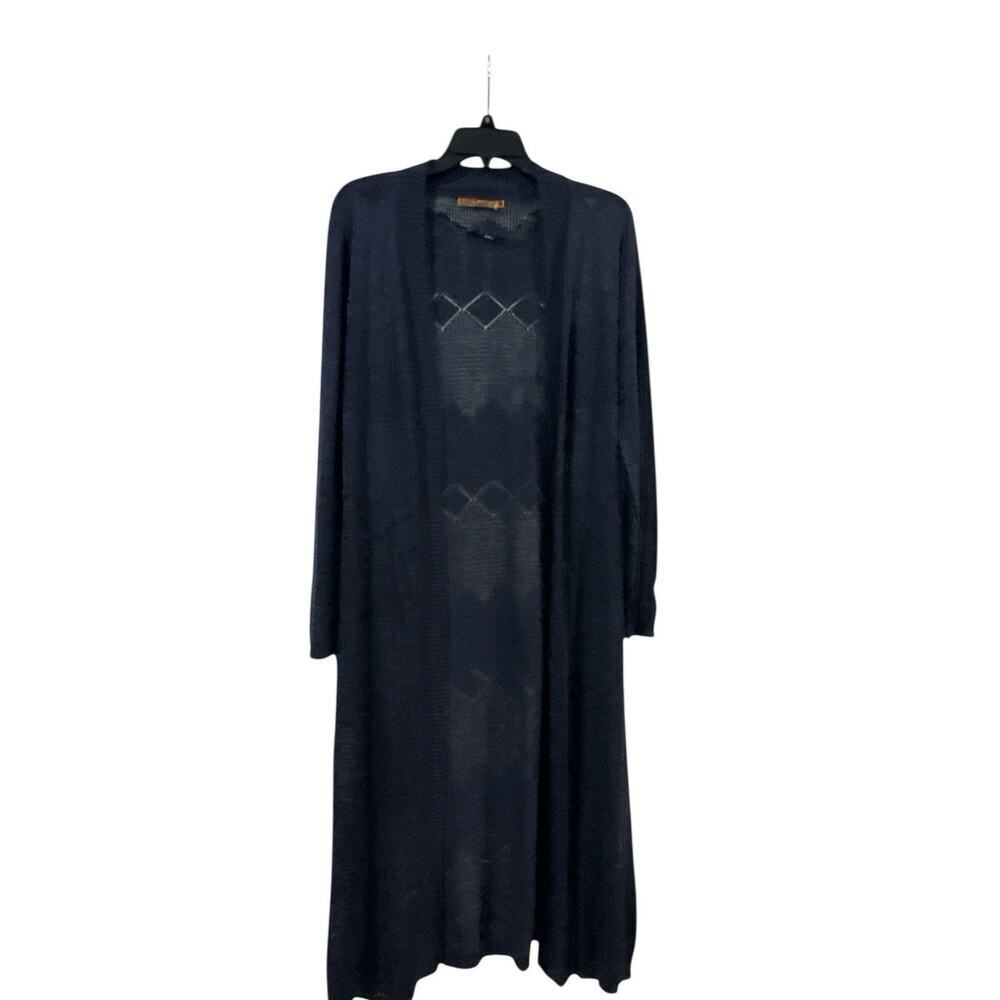 Belldini Navy Blue Long Duster Cardigan Women’s Medium Minimal Lagenlook